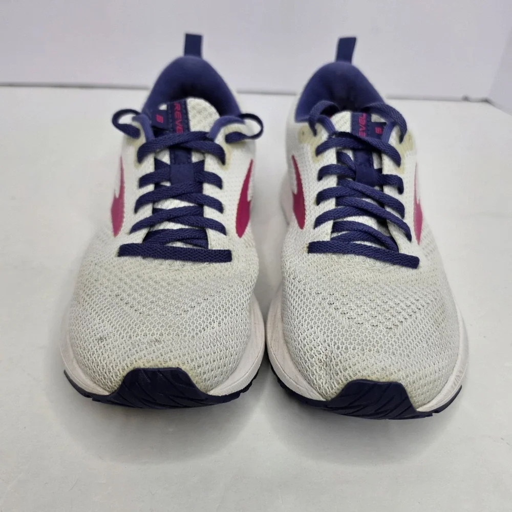 Brooks Revel Womens Tennis Shoes Sneakers Size 7 Off White Pink Purple